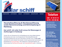 Tablet Screenshot of klarschiff-hamburg.de
